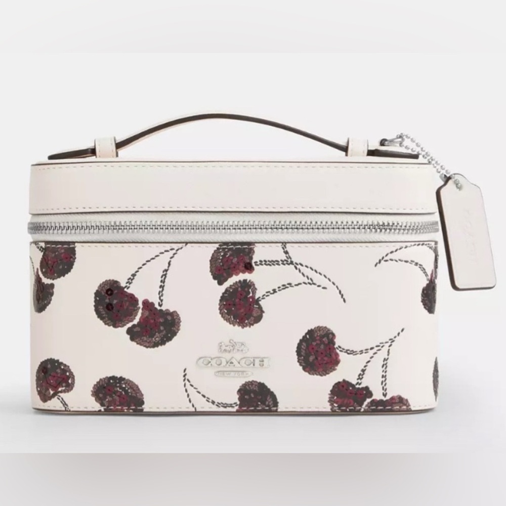 NWT COACH Cosmetic & Make up
Case Cherry Print🖤❤️🤍